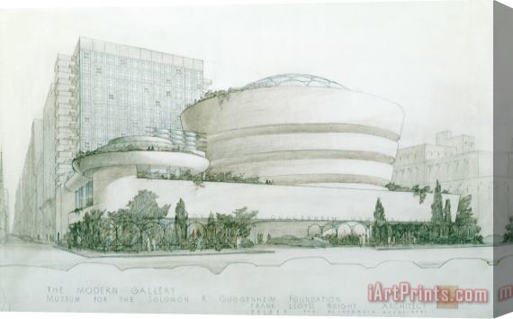 Frank Lloyd Wright Solomon R. Guggenheim Museum, New York, Ny Stretched Canvas Painting / Canvas Art