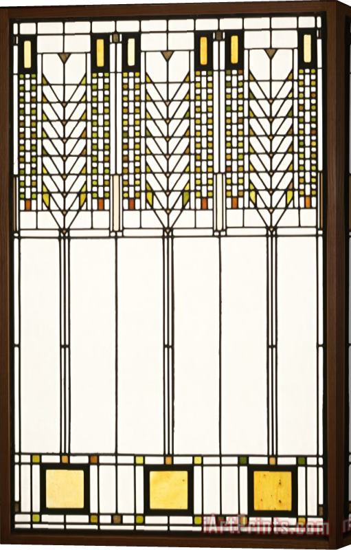 Frank Lloyd Wright Tree of Life Window Stretched Canvas Print / Canvas Art
