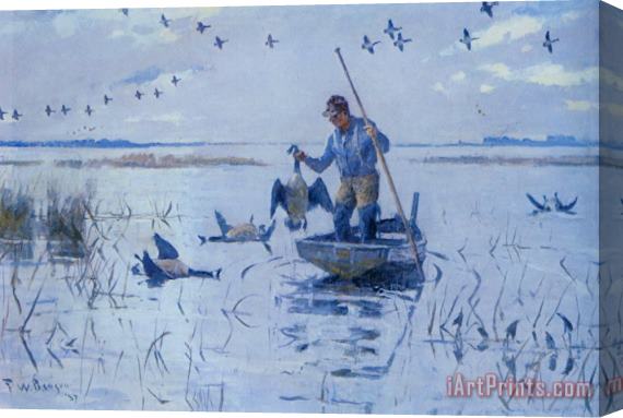 Frank Weston Benson Retrieving Geese Stretched Canvas Print / Canvas Art