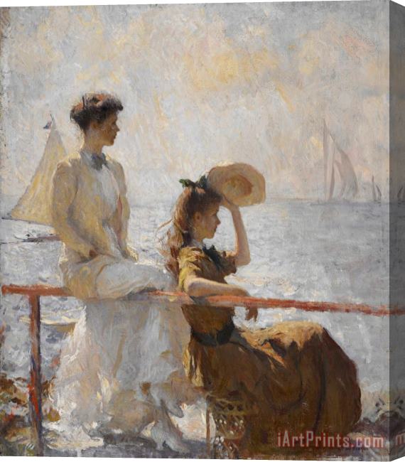 Frank Weston Benson Summer Day Stretched Canvas Painting / Canvas Art