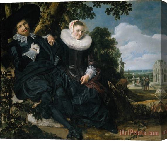 Frans Hals Marriage Portrait of Isaac Massa En Beatrix Van Der Laen Stretched Canvas Painting / Canvas Art