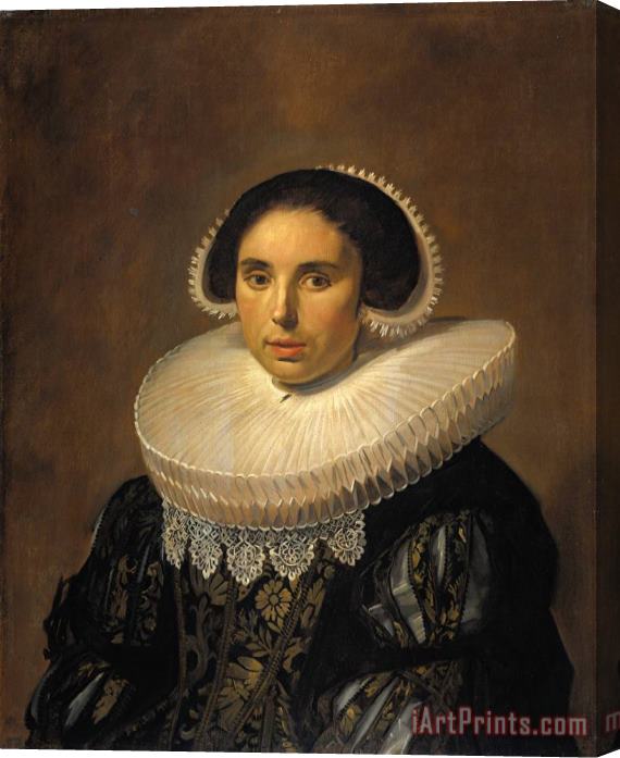 Frans Hals Portrait of a Woman, Possibly Sara Wolphaerts Van Diemen Stretched Canvas Print / Canvas Art