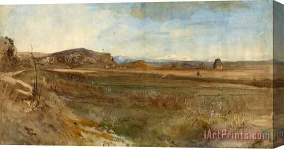 Franz Albert Venus Campagna Landscape on The Via Flaminia Stretched Canvas Print / Canvas Art