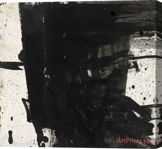 Franz Kline Untitled (study for Mahoning Ii) Stretched Canvas Print / Canvas Art