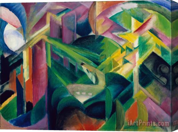 Franz Marc Deer in a Monastery Garden Stretched Canvas Print / Canvas Art