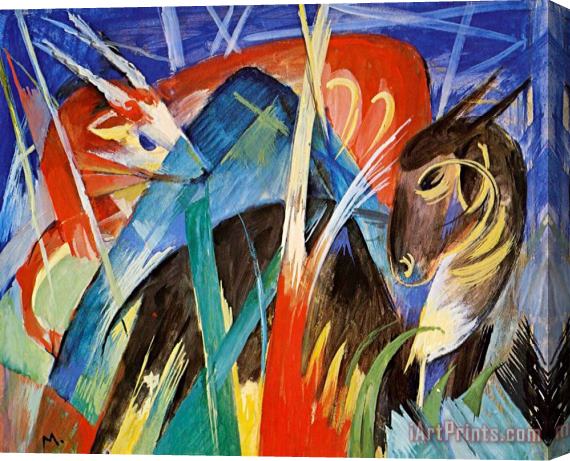 Franz Marc Fairy Animals Stretched Canvas Painting / Canvas Art
