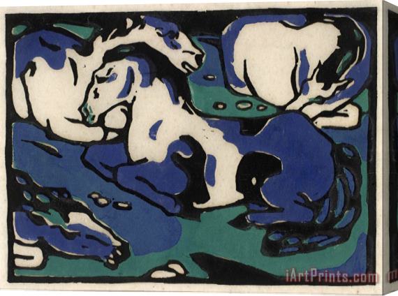 Franz Marc Resting Horses Stretched Canvas Print / Canvas Art