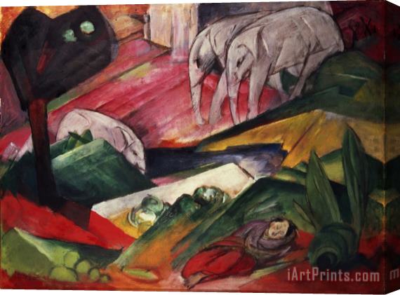 Franz Marc The Dream Stretched Canvas Painting / Canvas Art