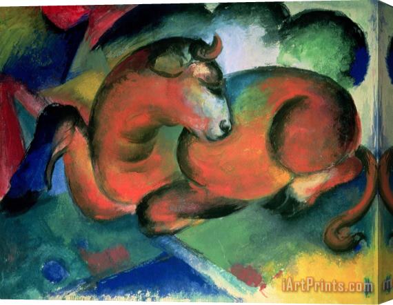 Franz Marc The Red Bull Stretched Canvas Print / Canvas Art
