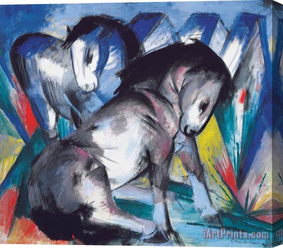 Franz Marc Two Horses Stretched Canvas Print / Canvas Art