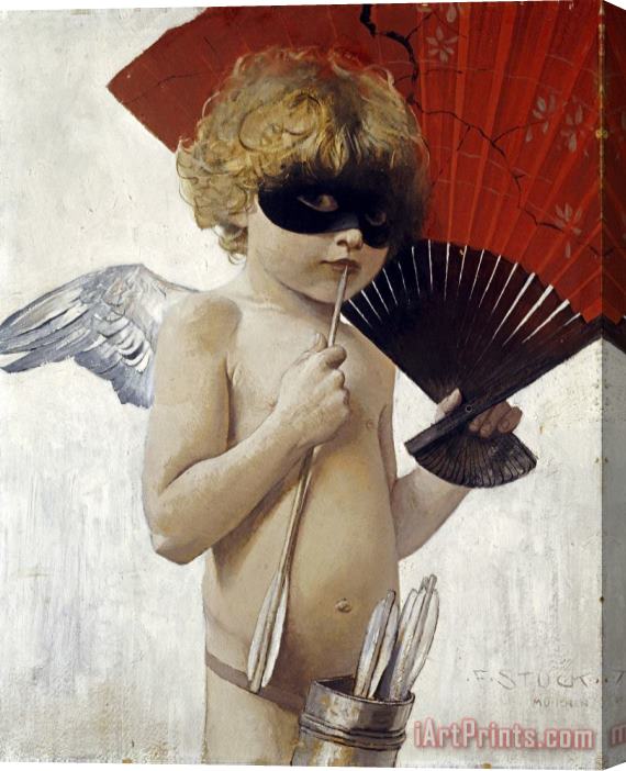 Franz Von Stuck Cupid at The Masked Ball Stretched Canvas Print / Canvas Art