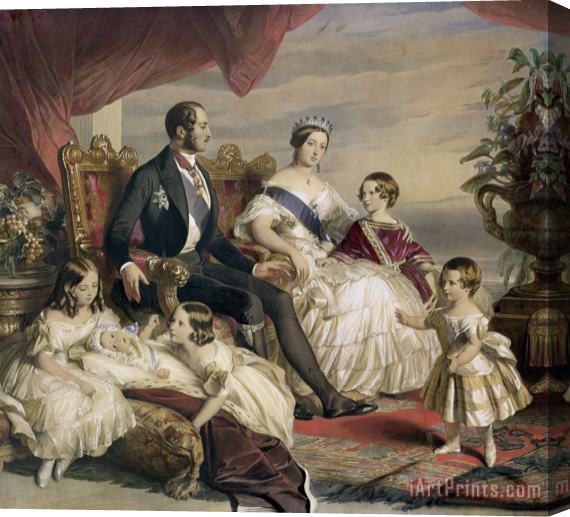 Franz Xavier Queen Victoria and Prince Albert with Five of the Their Children Stretched Canvas Print / Canvas Art