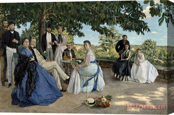 Frederic Bazille Family Reunion, 1867 Stretched Canvas Print / Canvas Art