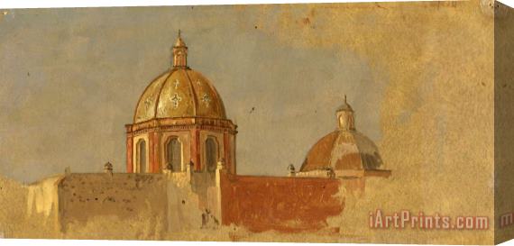 Frederic Edwin Church Colombia Or Ecuador, Church Roofs Stretched Canvas Print / Canvas Art