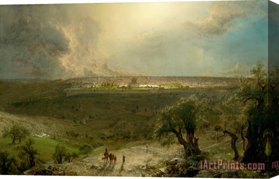 Frederic Edwin Church Jerusalem From The Mount of Olives Stretched Canvas Print / Canvas Art