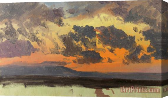 Frederic Edwin Church Sky at Sunset, Jamaica, West Indies Stretched Canvas Print / Canvas Art