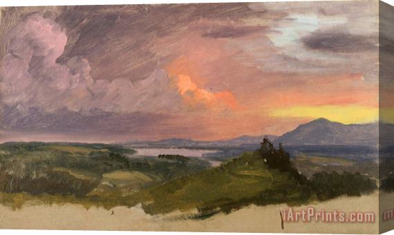 Frederic Edwin Church Sunset in The Hudson Valley Stretched Canvas Painting / Canvas Art