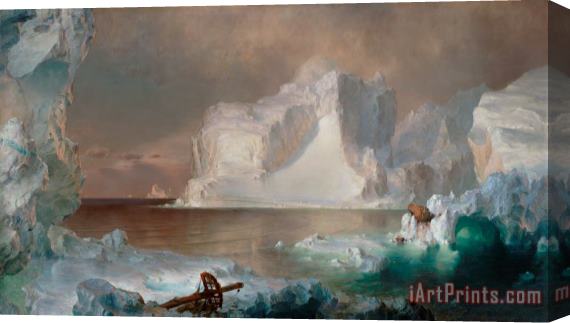 Frederic Edwin Church The Icebergs Stretched Canvas Print / Canvas Art