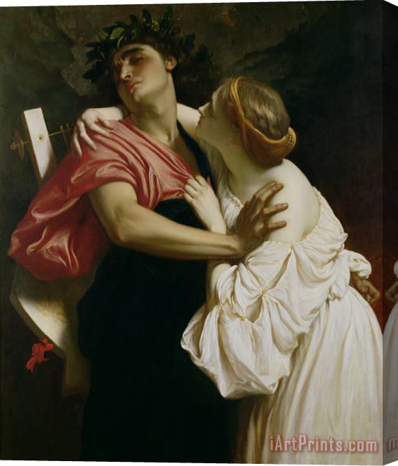 Frederic Leighton Orpheus and Euridyce Stretched Canvas Print / Canvas Art