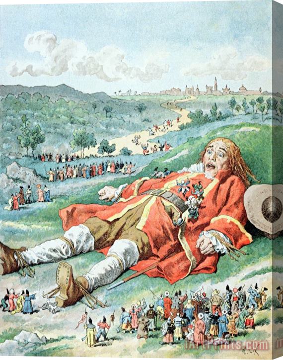 Frederic Lix Scene From Gullivers Travels Stretched Canvas Print / Canvas Art