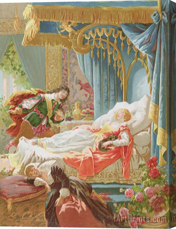 Frederic Lix Sleeping Beauty And Prince Charming Stretched Canvas Painting / Canvas Art