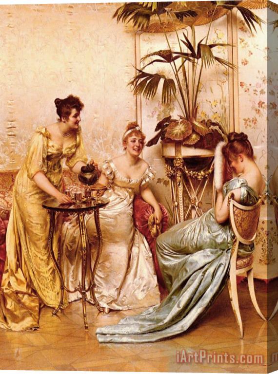 Frederic Soulacroix The Tea Party Stretched Canvas Painting / Canvas Art