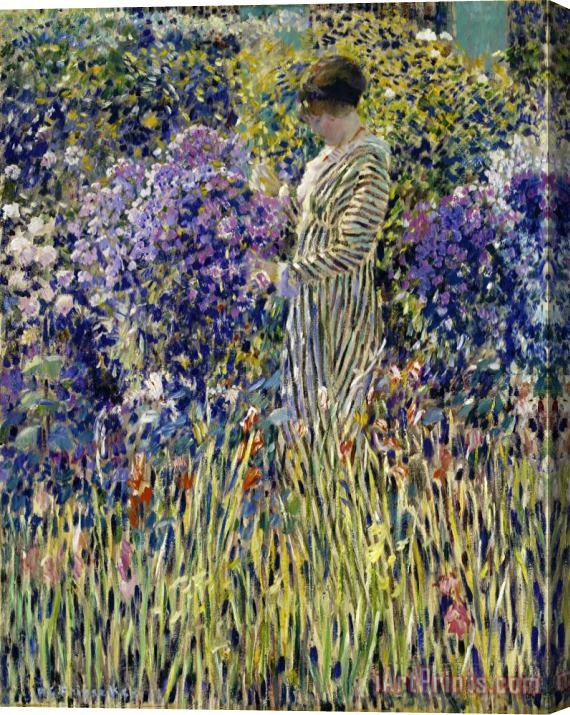 Frederick Carl Frieseke Lady in a Garden Stretched Canvas Print / Canvas Art