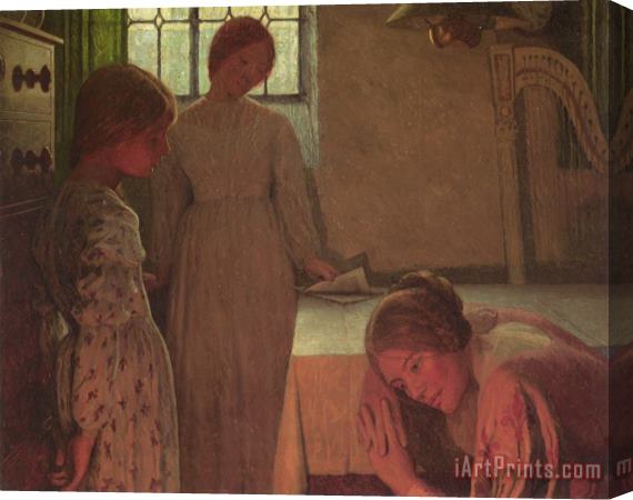 Frederick Cayley Robinson A Winter Evening Stretched Canvas Print / Canvas Art