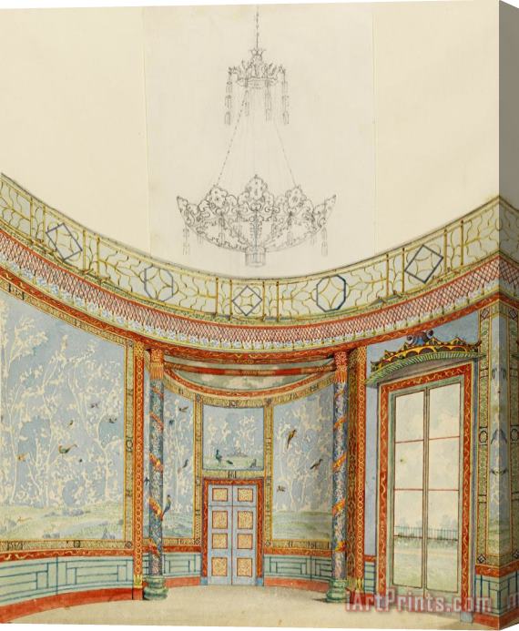 Frederick Crace Design for The Decoration of The Saloon, Royal Pavillion, Brighton Stretched Canvas Print / Canvas Art