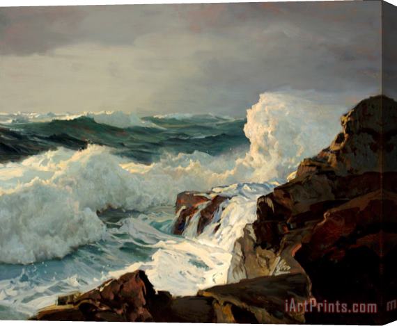 Frederick Judd Waugh Breaking Surf, N.d. Stretched Canvas Painting / Canvas Art