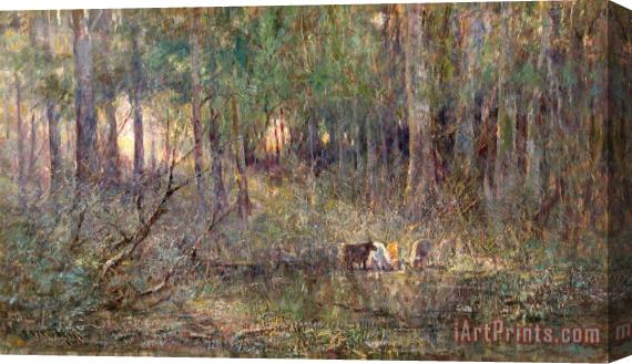 Frederick Mccubbin Violet And Gold Stretched Canvas Print / Canvas Art