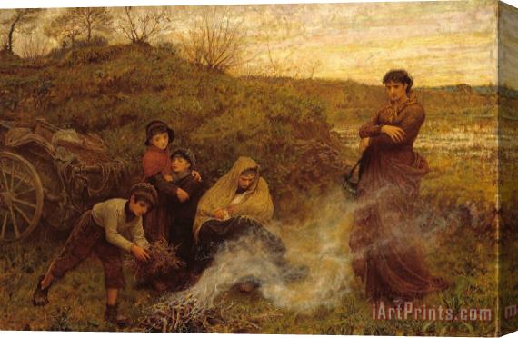 Frederick Walker The Vagrants Stretched Canvas Print / Canvas Art