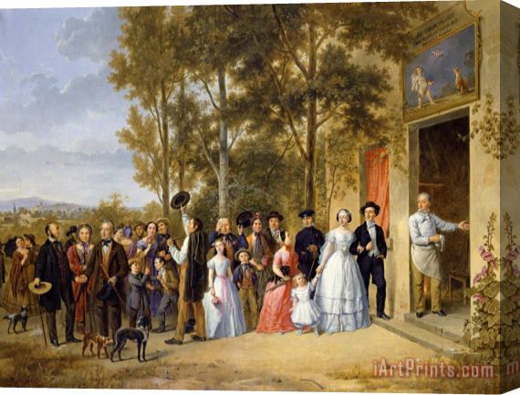 French School A Wedding at the Coeur Volant Stretched Canvas Print / Canvas Art