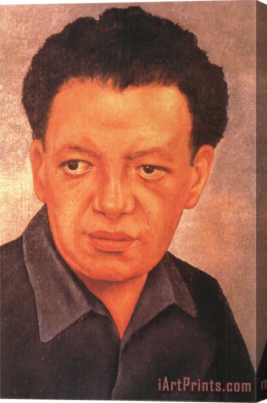 Frida Kahlo Portrait of Diego Rivera 1937 Stretched Canvas Print / Canvas Art