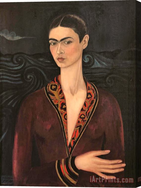 Frida Kahlo Self Portrait in a Velvet Dress 1926 Stretched Canvas Print / Canvas Art