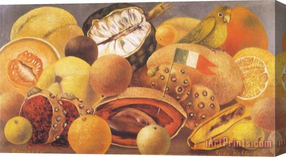 Frida Kahlo Still Life with Parrot And Fruit 1951 Stretched Canvas Print / Canvas Art