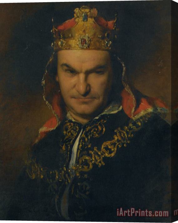 Friedrich Von Amerling Portrait of The Actor Bogumil Dawson As Richard III Stretched Canvas Painting / Canvas Art
