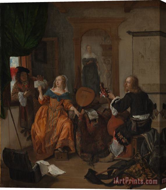 Gabriel Metsu A Musical Party Stretched Canvas Print / Canvas Art