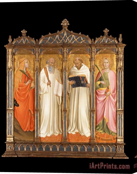 Gaddi, Agnolo St. Mary Magdalene, St. Benedict, St. Bernard of Clairveaux And St. Catherine of Alexandria Stretched Canvas Print / Canvas Art