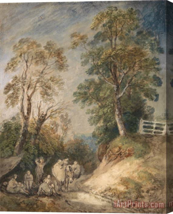 Gainsborough, Thomas Country Lane with Gypsies Resting Stretched Canvas Painting / Canvas Art