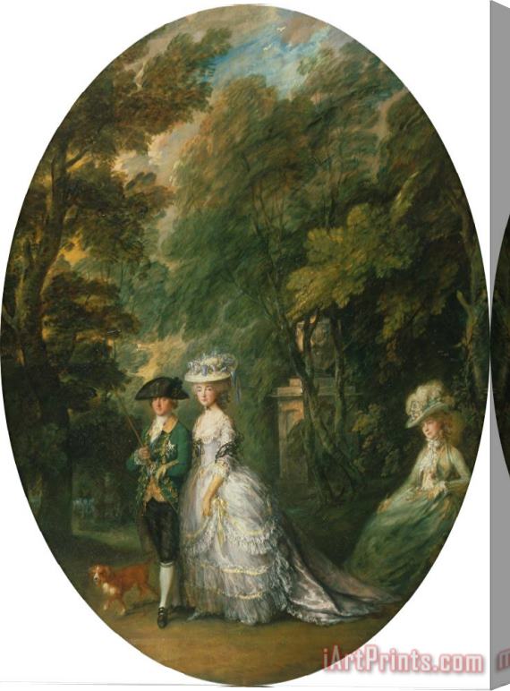 Gainsborough, Thomas Henry, Duke of Cumberland (1745 90) with The Duchess of Cumberland (1743 1808) And Lady Elizabeth Lu... Stretched Canvas Print / Canvas Art