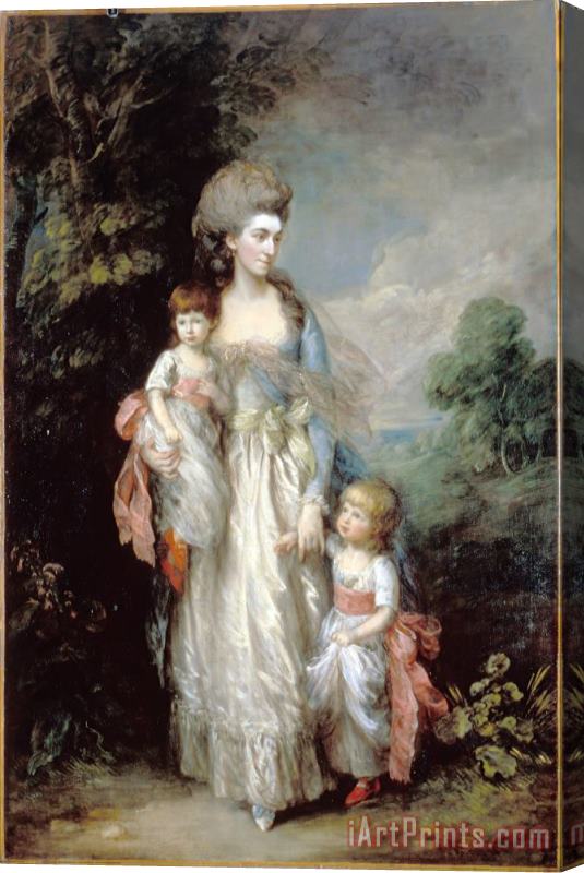Gainsborough, Thomas Mrs Elizabeth Moody with Her Sons Samuel And Thomas Stretched Canvas Print / Canvas Art