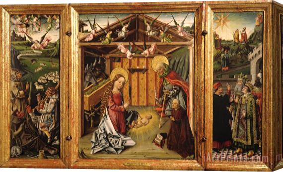 Garcia Del Barco Triptych of The Nativity Stretched Canvas Print / Canvas Art