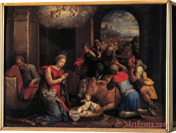 Garofalo Adoration of The Sheperds Stretched Canvas Painting / Canvas Art