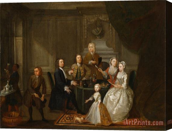 Gawen Hamilton Group Portrait, Probably of The Raikes Family Stretched Canvas Painting / Canvas Art