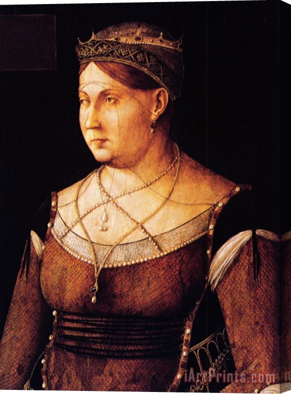 Gentile Bellini Caterina Cornaro, Queen of Cyprus Stretched Canvas Print / Canvas Art