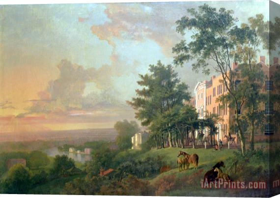 George Barret A View From The Terrace, Richmond Hill Stretched Canvas Painting / Canvas Art