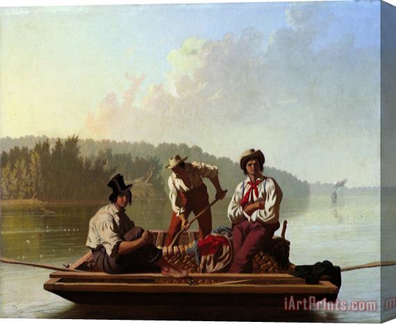 George Caleb Bingham Boatmen on The Missouri Stretched Canvas Print / Canvas Art