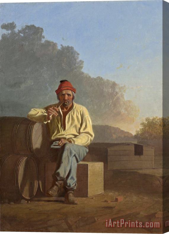 George Caleb Bingham Mississippi Boatman Stretched Canvas Painting / Canvas Art