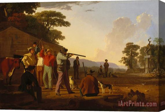 George Caleb Bingham Shooting for The Beef Stretched Canvas Print / Canvas Art